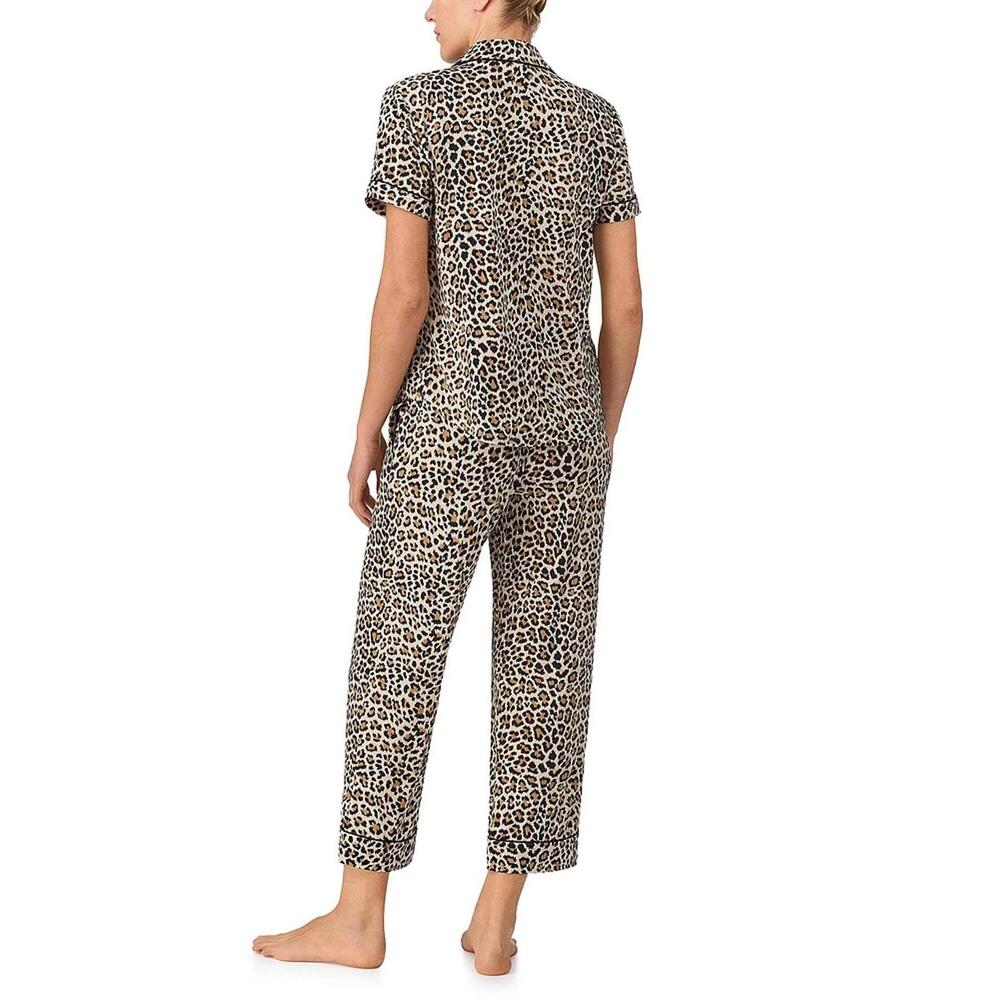 NWOT - Kate Spade New York Animal Print Short Sleeve Cropped Pajama Set XL - Picture 8 of 8